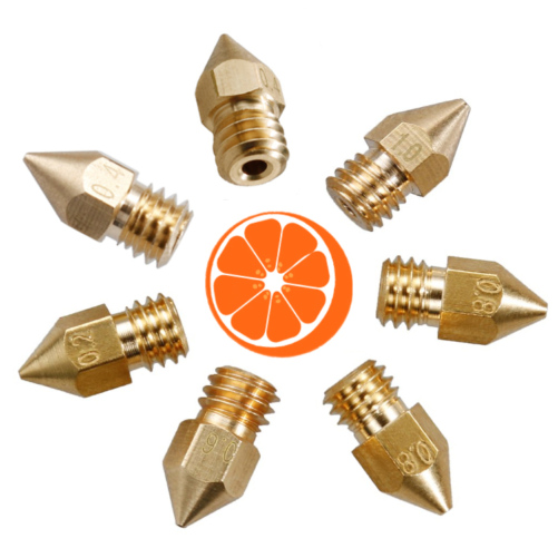 Hot Orange 3D Messing MK8 1.75 Nozzle set XL